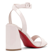 Miss Sabina 85 beige patent sandals