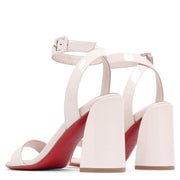Miss Sabina 85 beige patent sandals