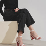 Miss Sabina 85 beige patent sandals