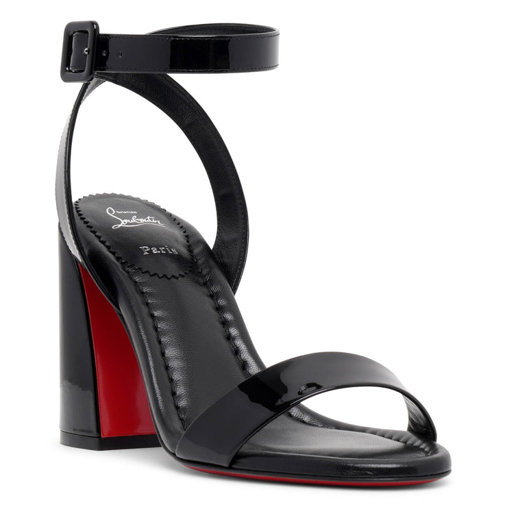 Miss Sabina 85 black patent sandals