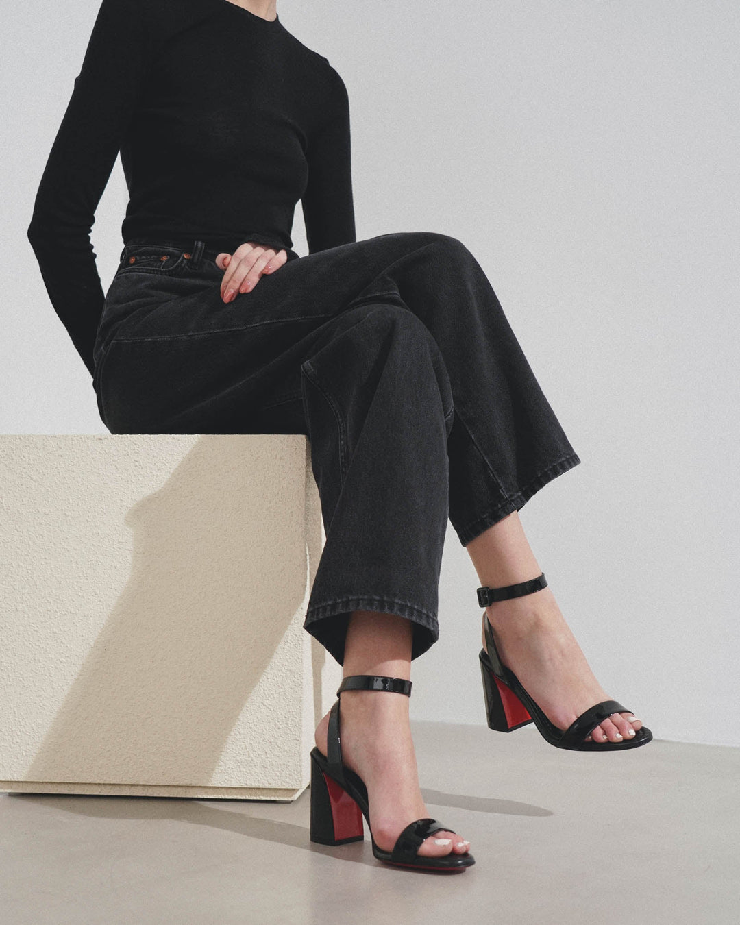 Christian Louboutin | Miss Sabina 85 black patent sandals