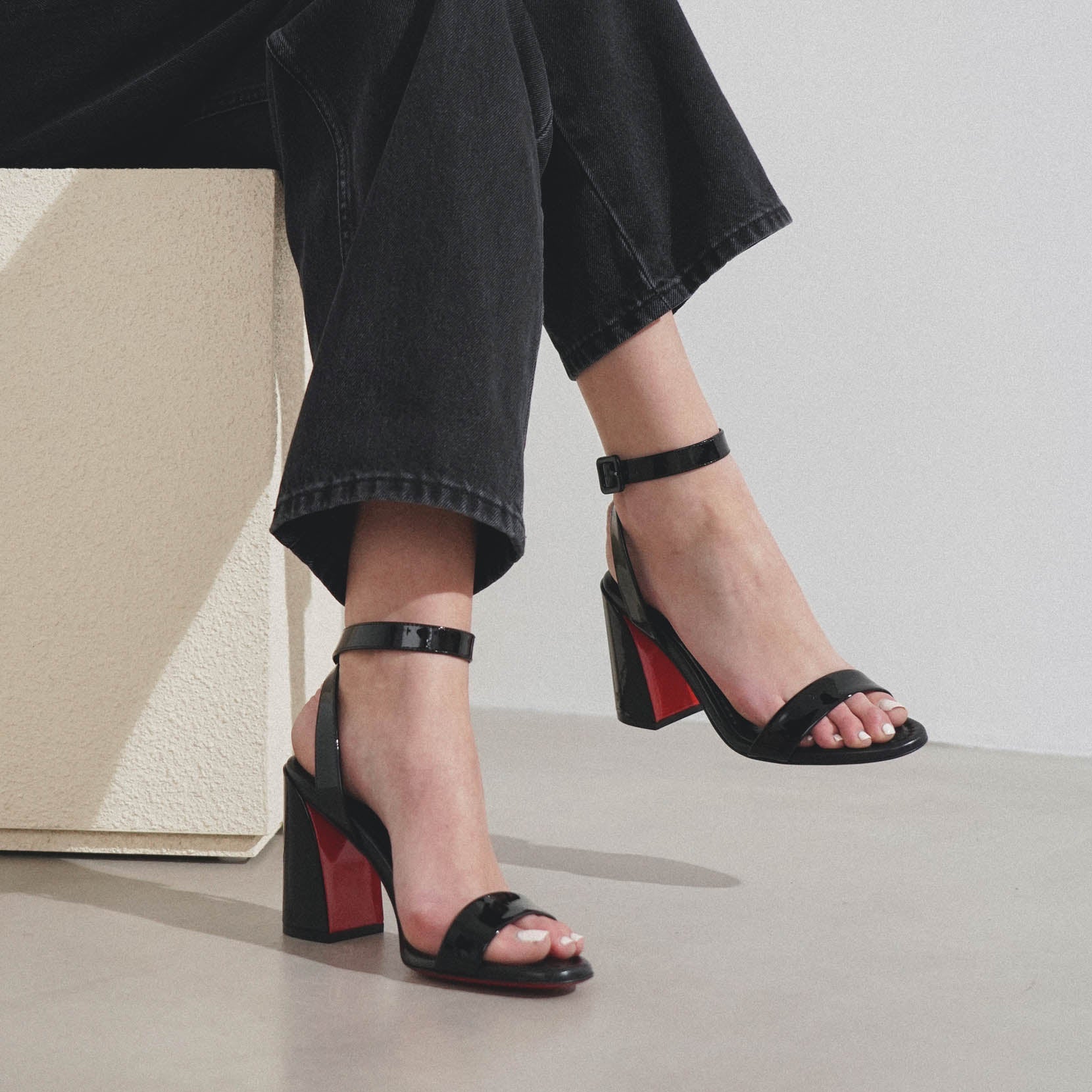 Christian Louboutin | Miss Sabina 85 black patent sandals | Savannahs