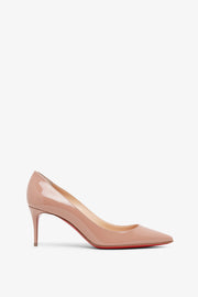 Kate 70 beige patent pumps