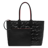 Cabata small black leather tote bag