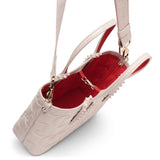 Cabata E/W mini beige leather tote bag