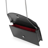 Loubi54 black patent clutch