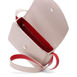 Loubi54 small beige leather crossbody bag