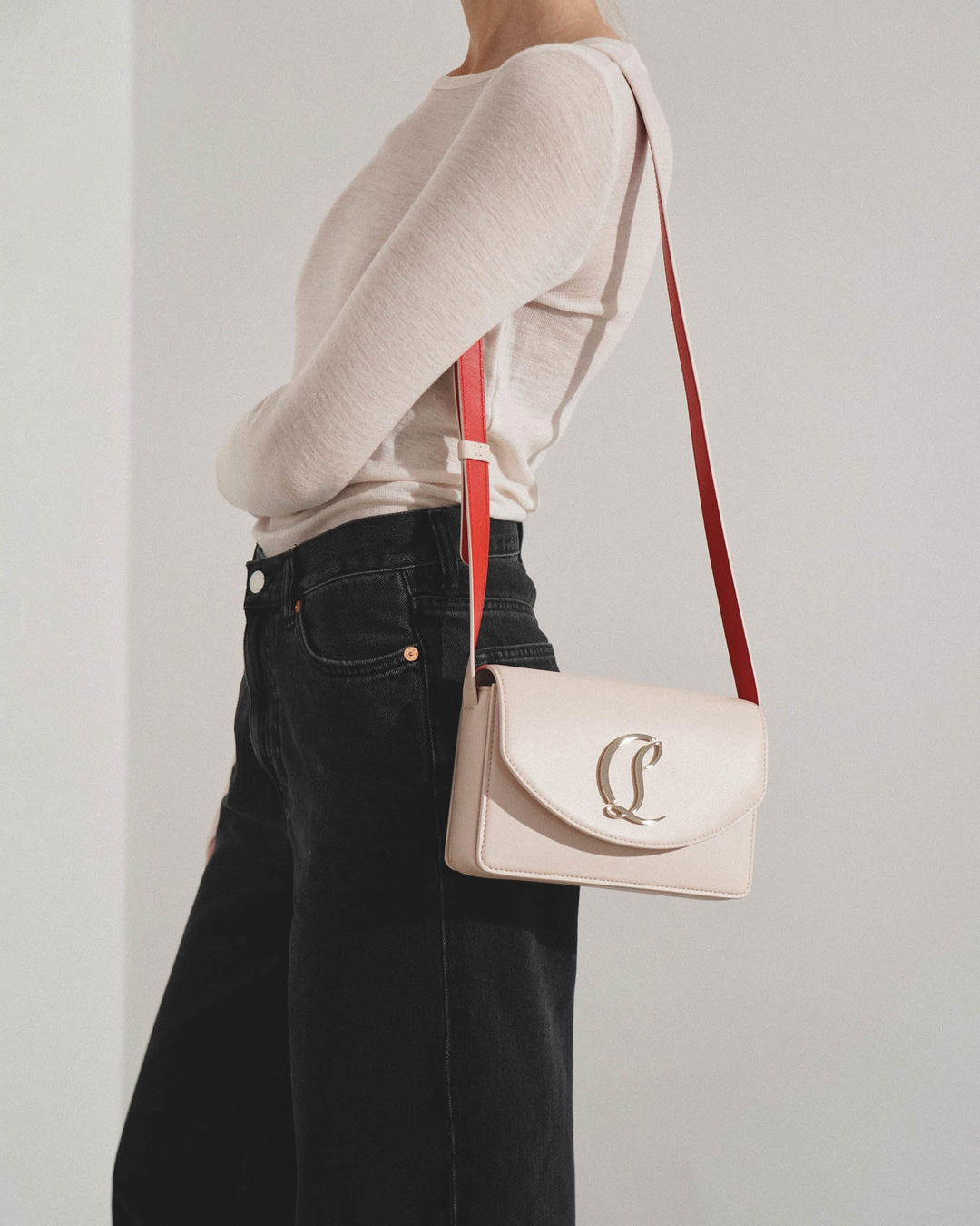 Christian Louboutin | Loubi54 small beige leather crossbody