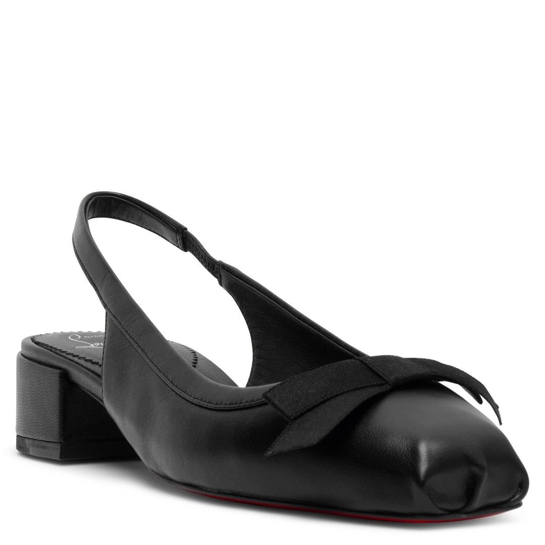 Christian Louboutin | Mamaflirt black leather sling pumps