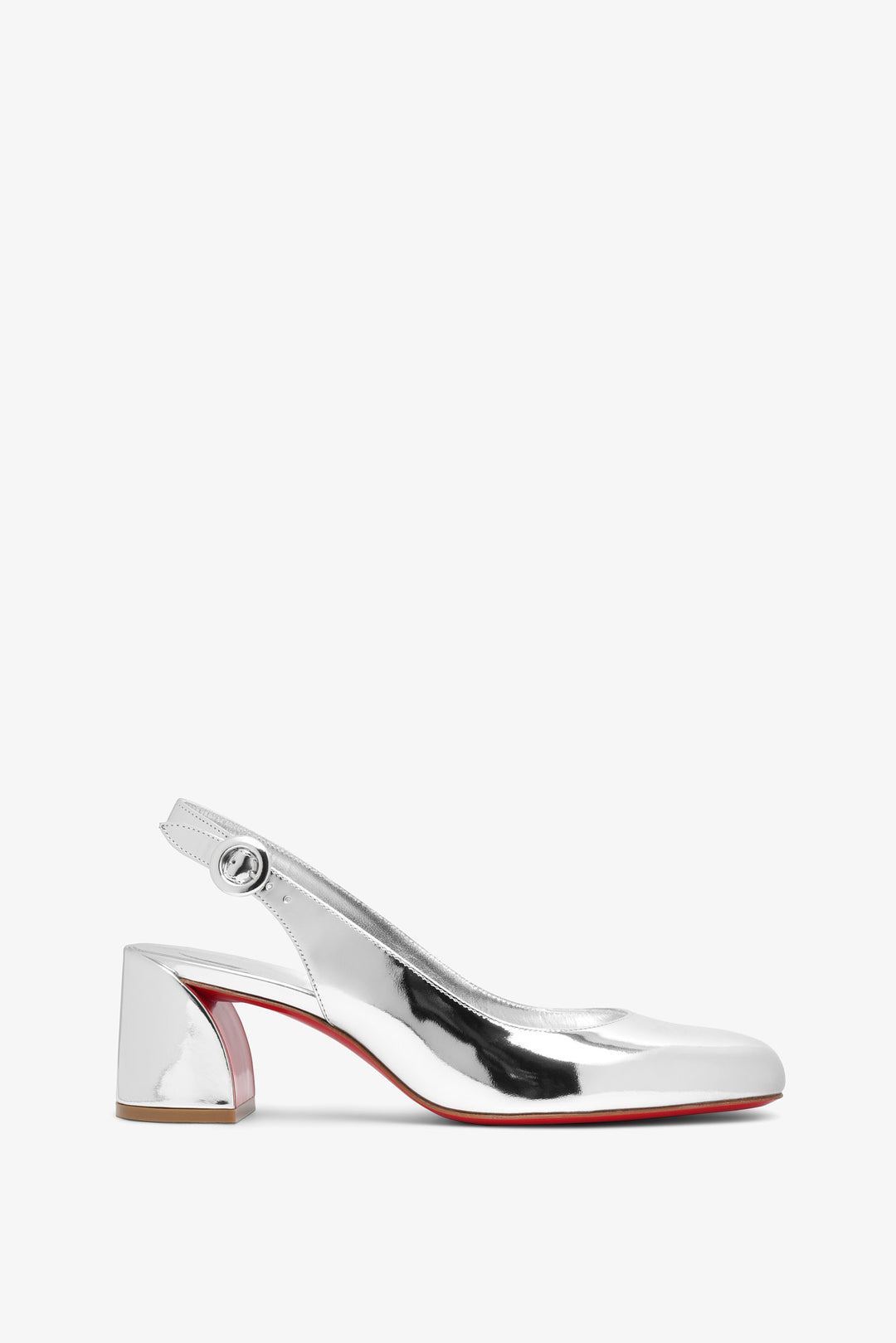 Silver slingback shops heels