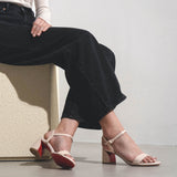 Miss Jane 55 beige leather sandals