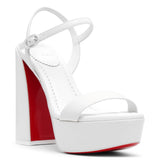 Movida Jane 130 white leather sandals
