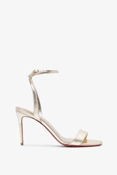 Christian Louboutin | Loubigirl 85 platine leather sandals | Savannahs