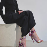 Sandale du desert 100 floral satin sandals