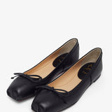 Mamadrague black leather ballerinas