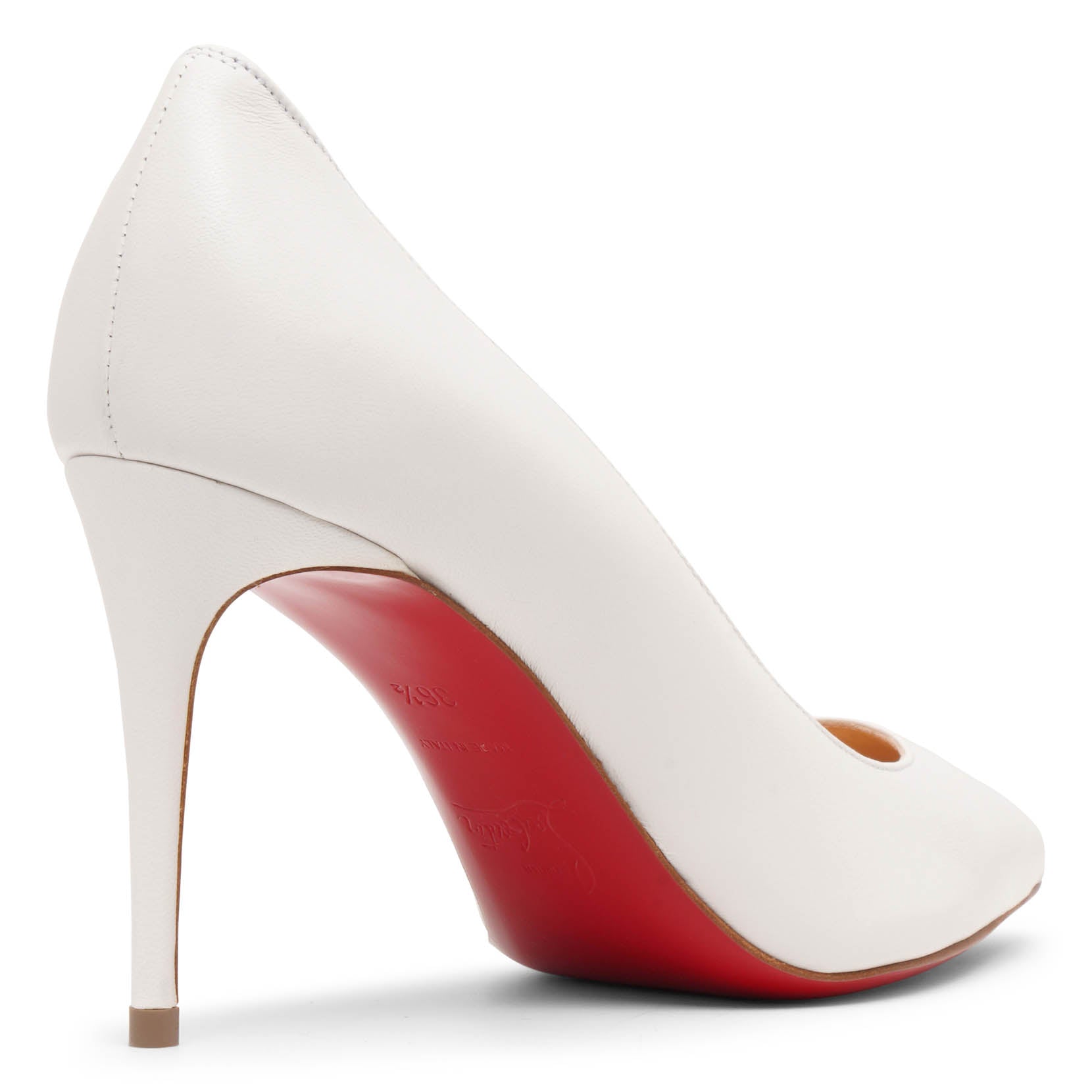 Kate 85 white leather pumps