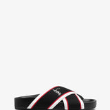 Hot Cross Donna black leather flats