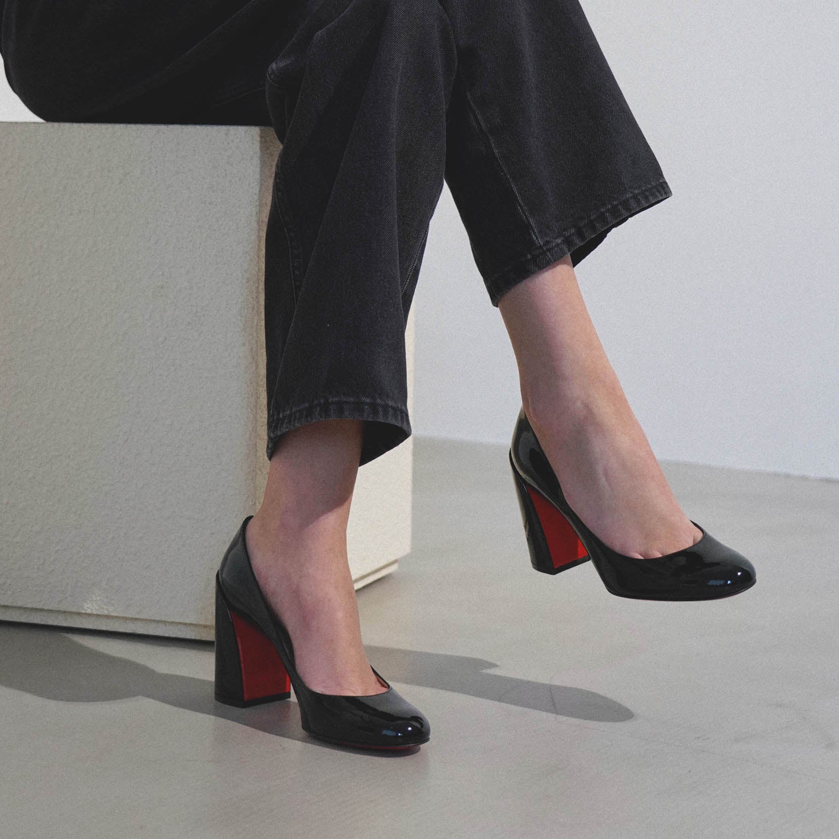 Christian Louboutin | Miss Sab 85 black patent pumps | Savannahs