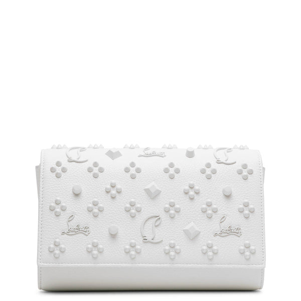 Paloma Loubinthesky white leather clutch