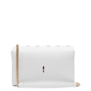 Paloma Loubinthesky white leather clutch