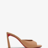 Condora 85 beige leather mules