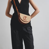 By My Side raffia crossbody bag