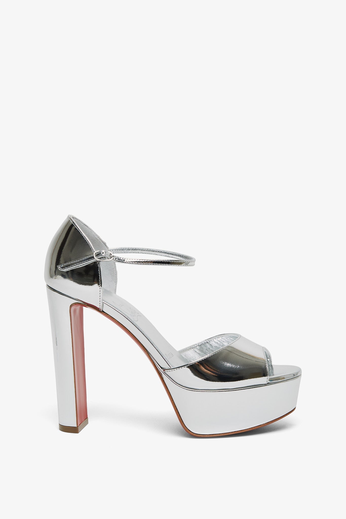 Sandaloo 130 silver platform sandals