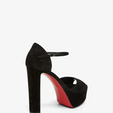 Sandaloo 130 black suede platform sandals