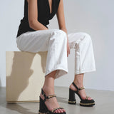 Superaclou 130 black sandals