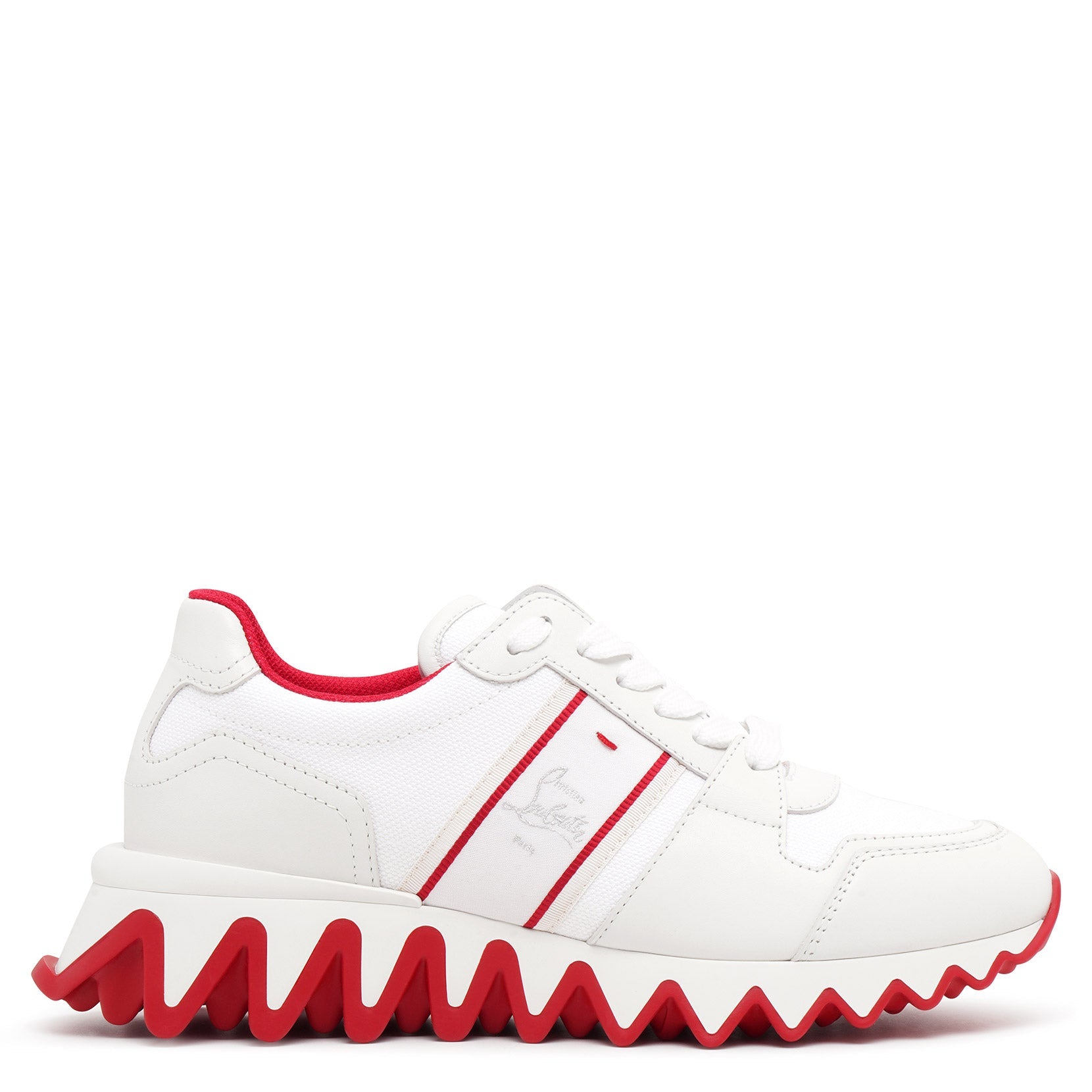 Shop Christian Louboutin Nastroshark Donna White Sneakers