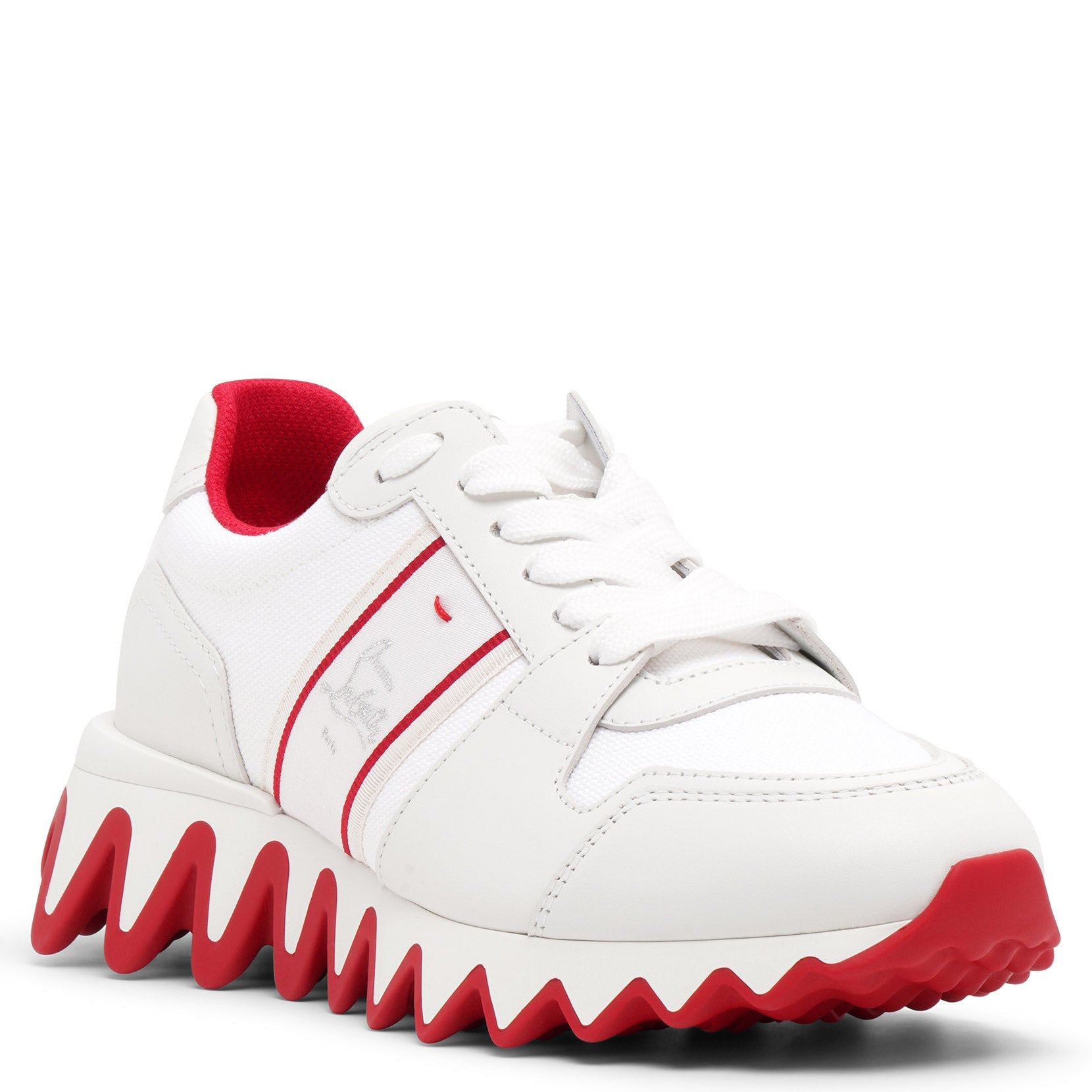 Shop Christian Louboutin Nastroshark Donna White Sneakers