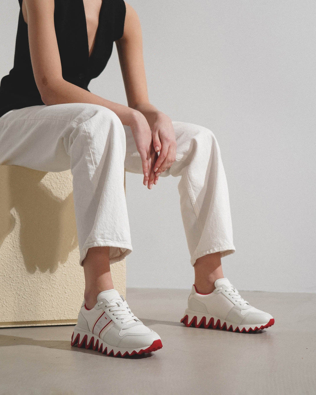 Christian Louboutin | Nastroshark donna white sneakers