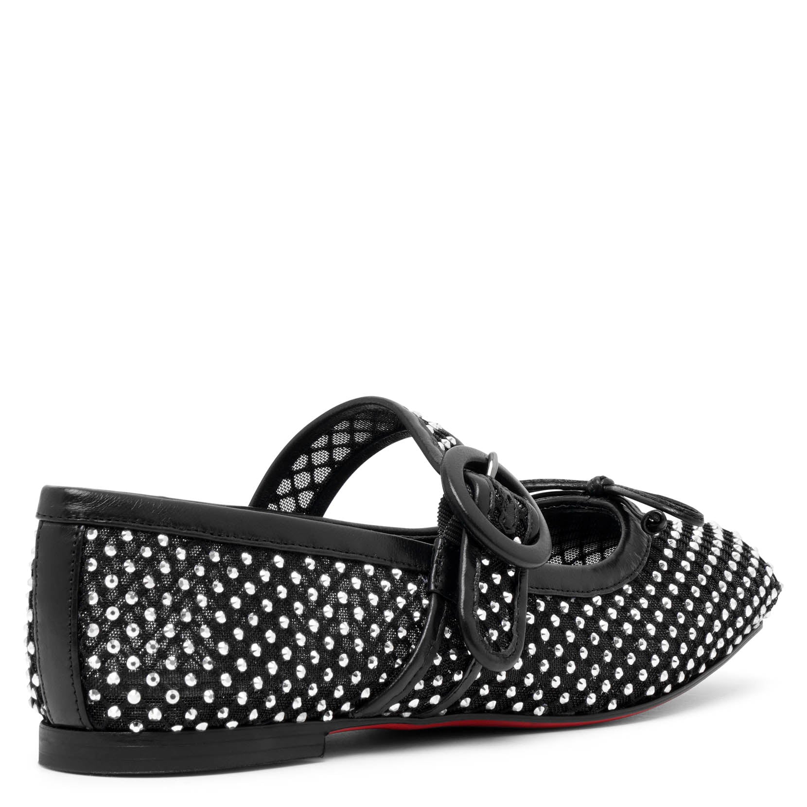 Shop Christian Louboutin Mamastrapitina Black Ballerinas