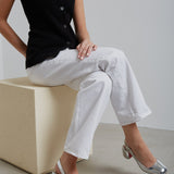 Minny 70 sliver slingbacks