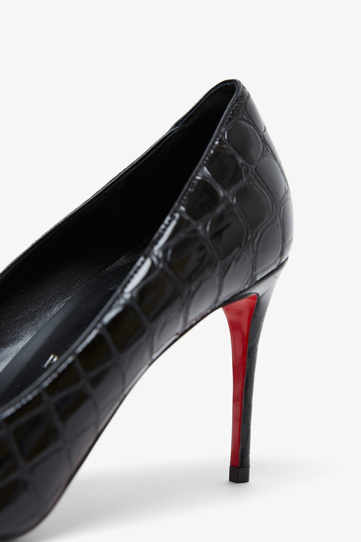 Shop Christian Louboutin Kate 85 Black Calf Ali Pumps