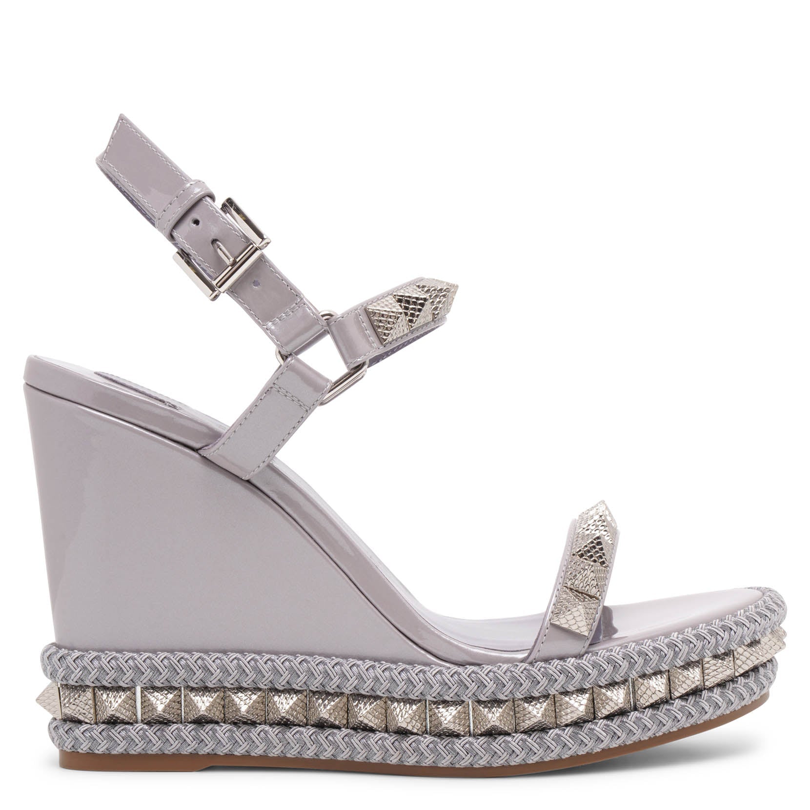 Christian Louboutin Pyraclou 110 Lilac Wedges In Gray