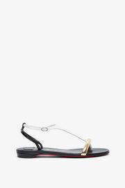 Athinita black flat sandals