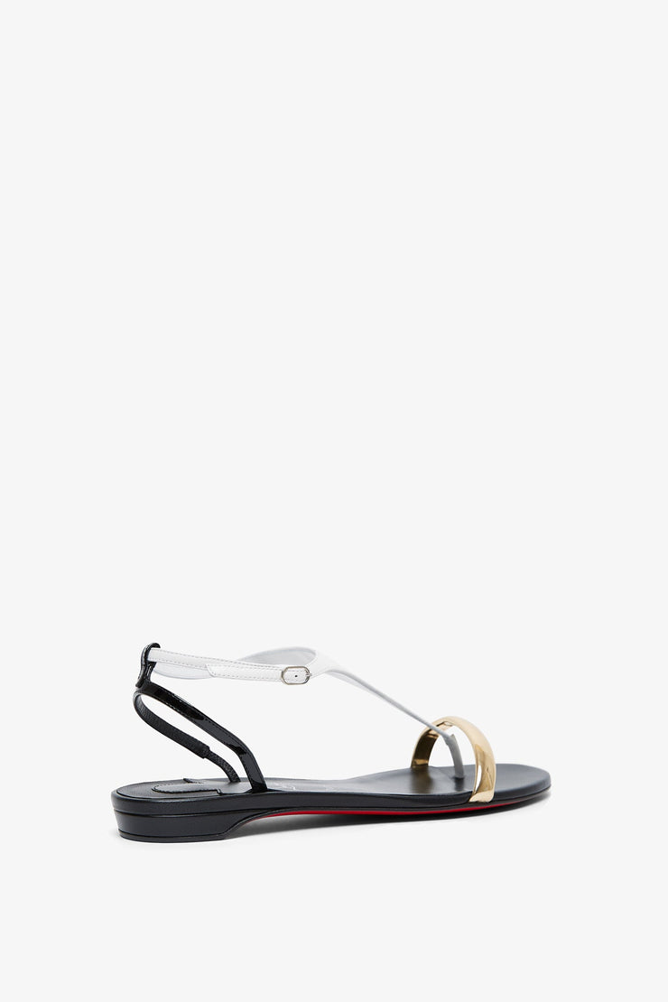 Athinita black flat sandals