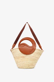 Biloumoon medium brown raffia bag