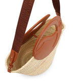 Biloumoon medium brown raffia bag