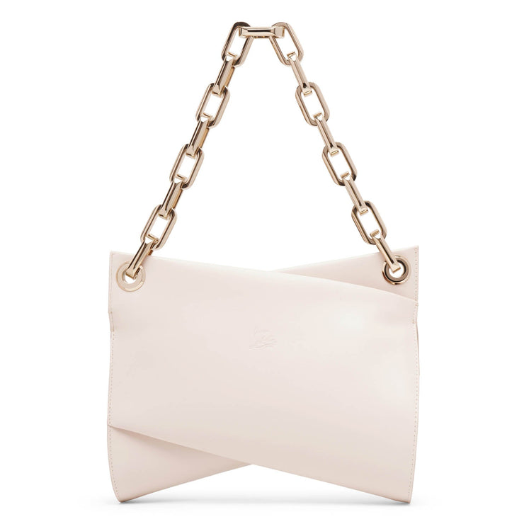 Loubitwist beige leather shoulder bag