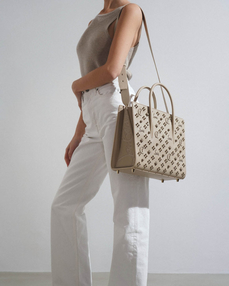 Paloma S medium beige leather bag