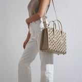 Paloma S medium beige leather bag