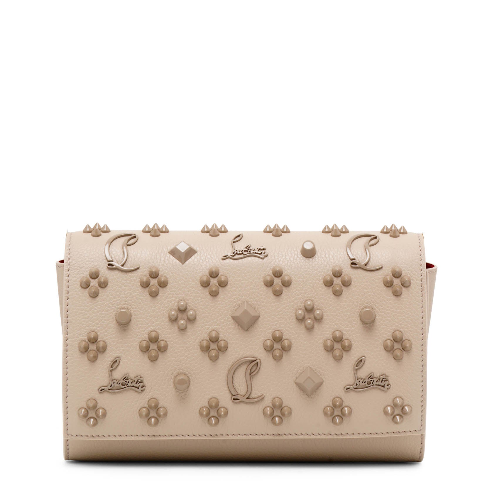 Christian Louboutin | Paloma beige leather clutch | Savannahs