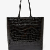 Cabata black calf ali zipper tote bag
