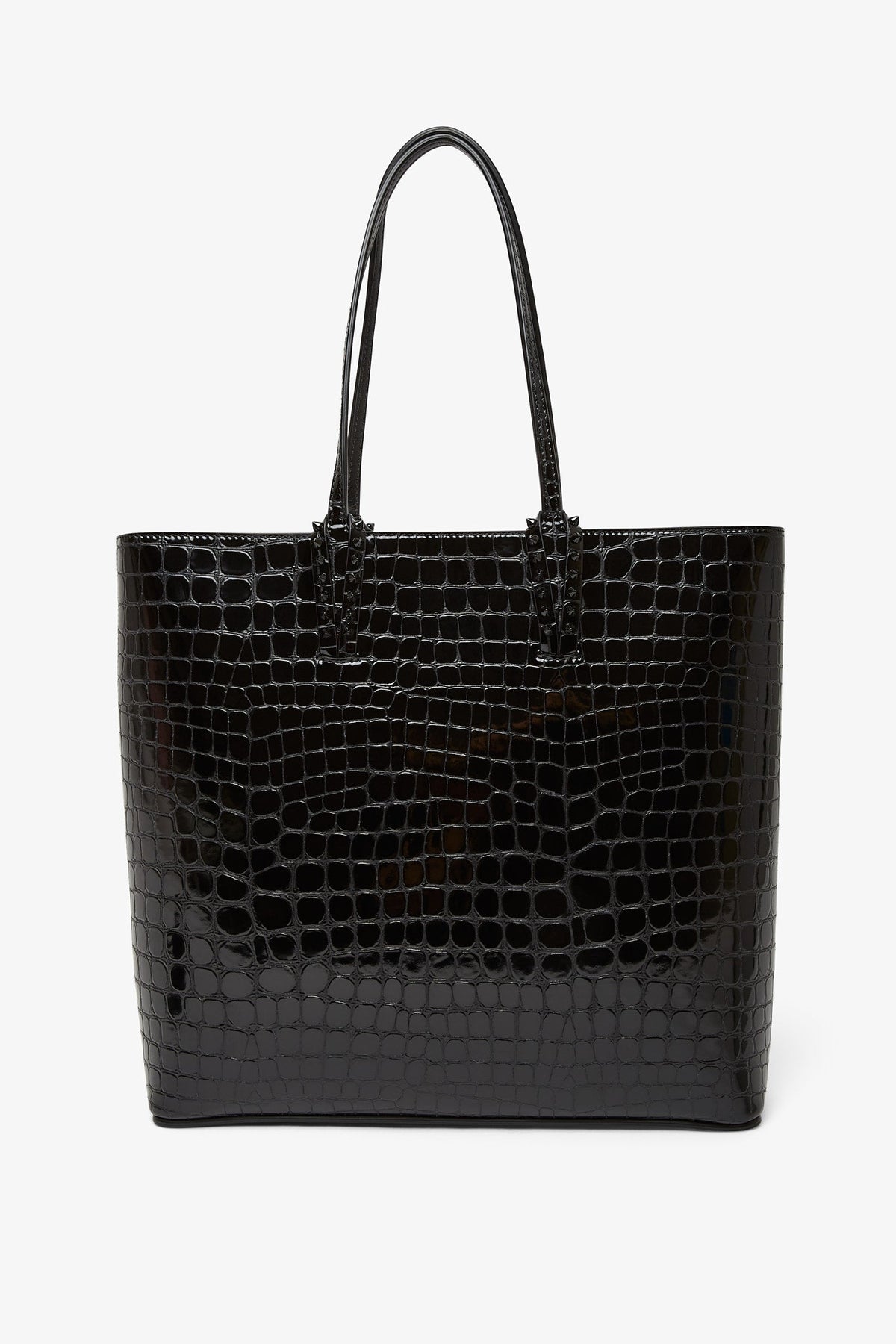 Shop Christian Louboutin Cabata Black Calf Ali Zipper Tote Bag