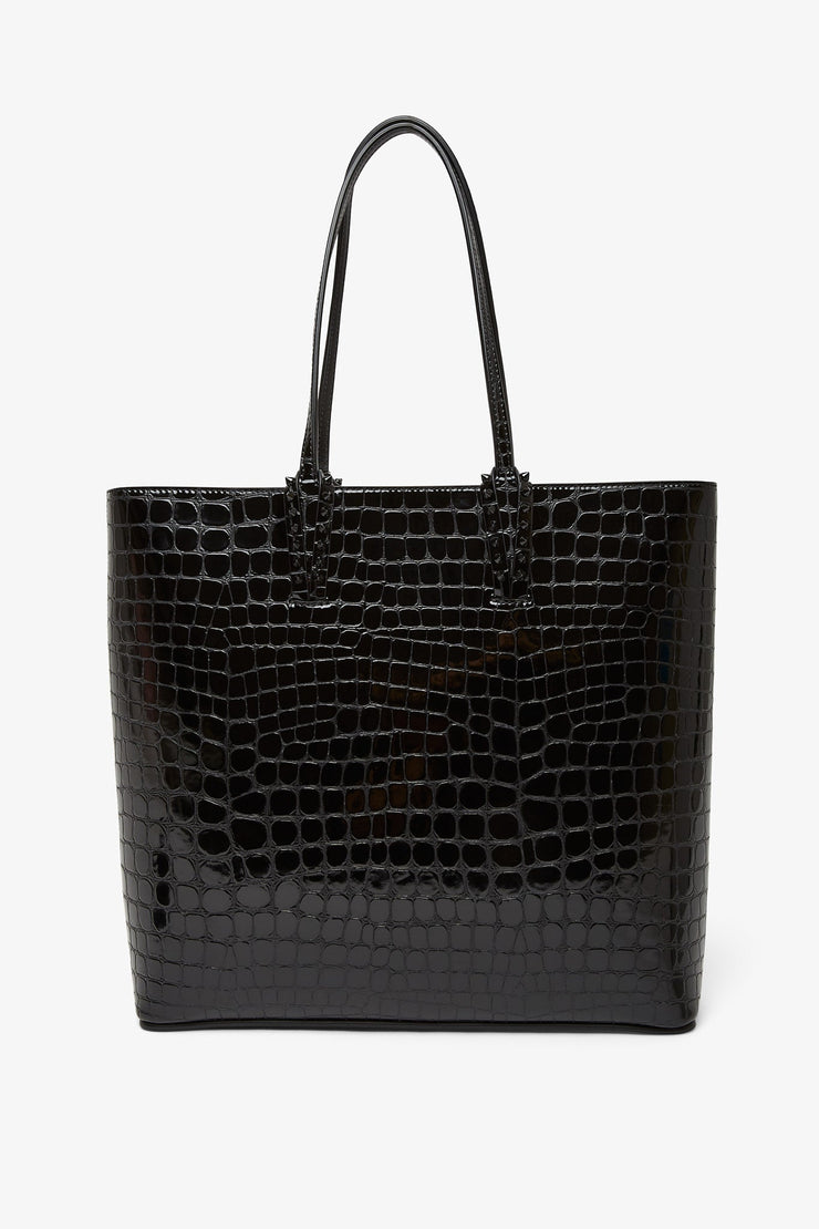 Cabata black calf ali zipper tote bag