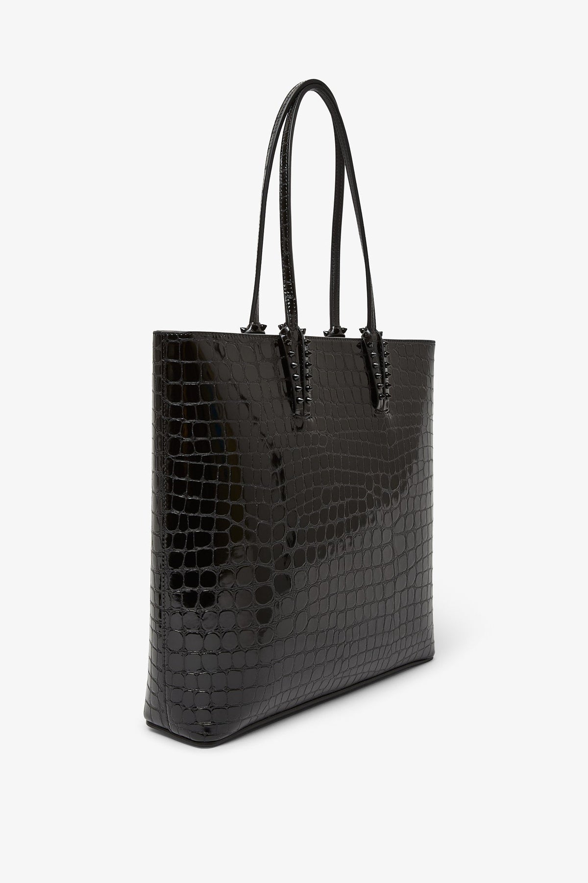 Shop Christian Louboutin Cabata Black Calf Ali Zipper Tote Bag