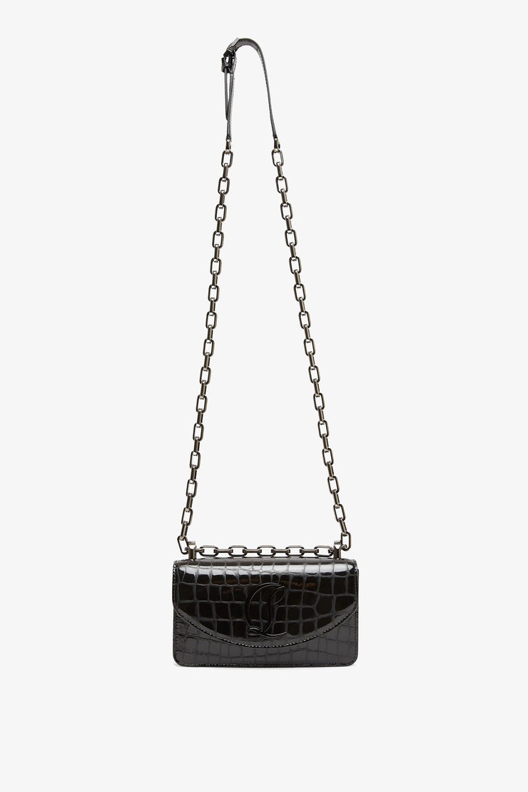 Loubi 54 black calf ali crossbody bag