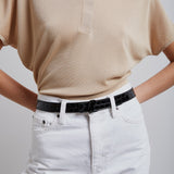 CL 25mm logo calf ali black belt